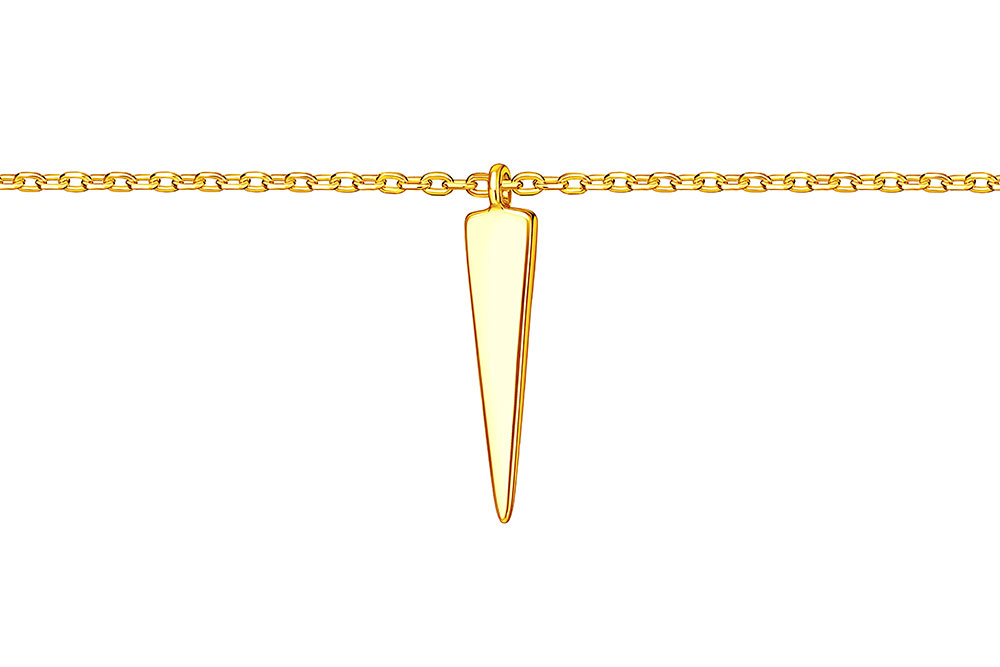 Silver 925 triangle necklace 38+5cm sterling silver