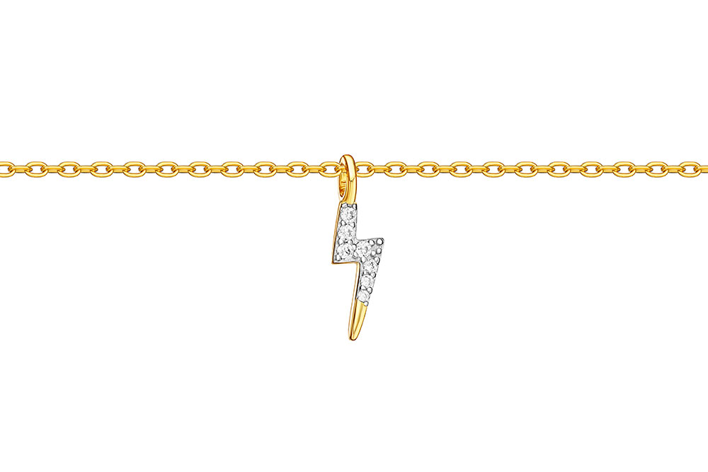 [13109C382ZBL] Collar plata 925 rayo con zirconitas 