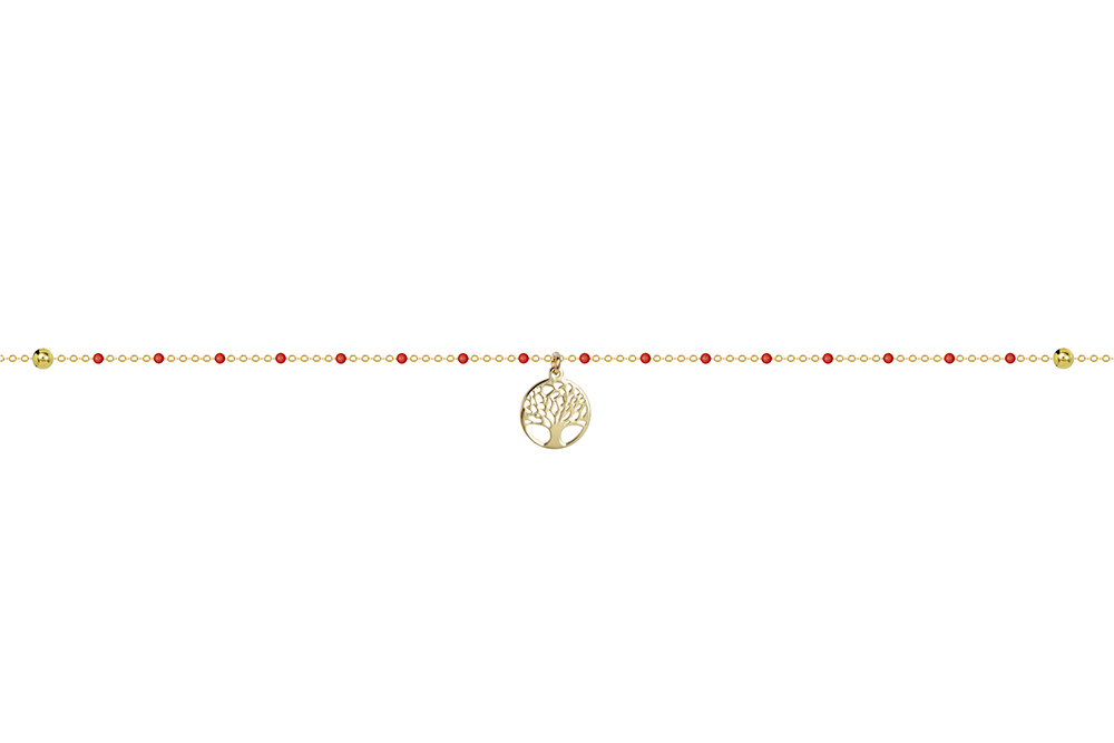 [16004N38E5EORDO] Collar plata 925 esmalte arbol de la vida