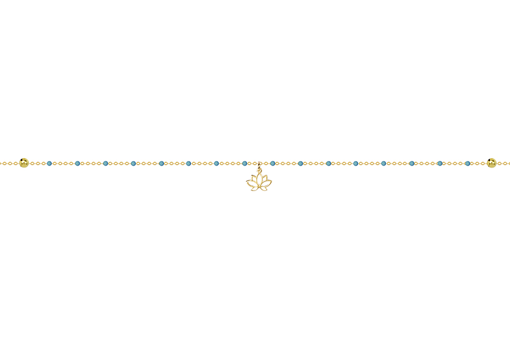 [16013N38E5EBMDO] Collar plata 925 enamel flor de loto