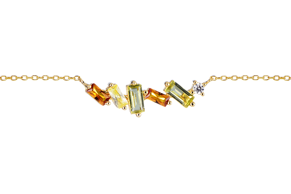 [17089N38E5ZMXDO] Sterling silver zirconia necklace