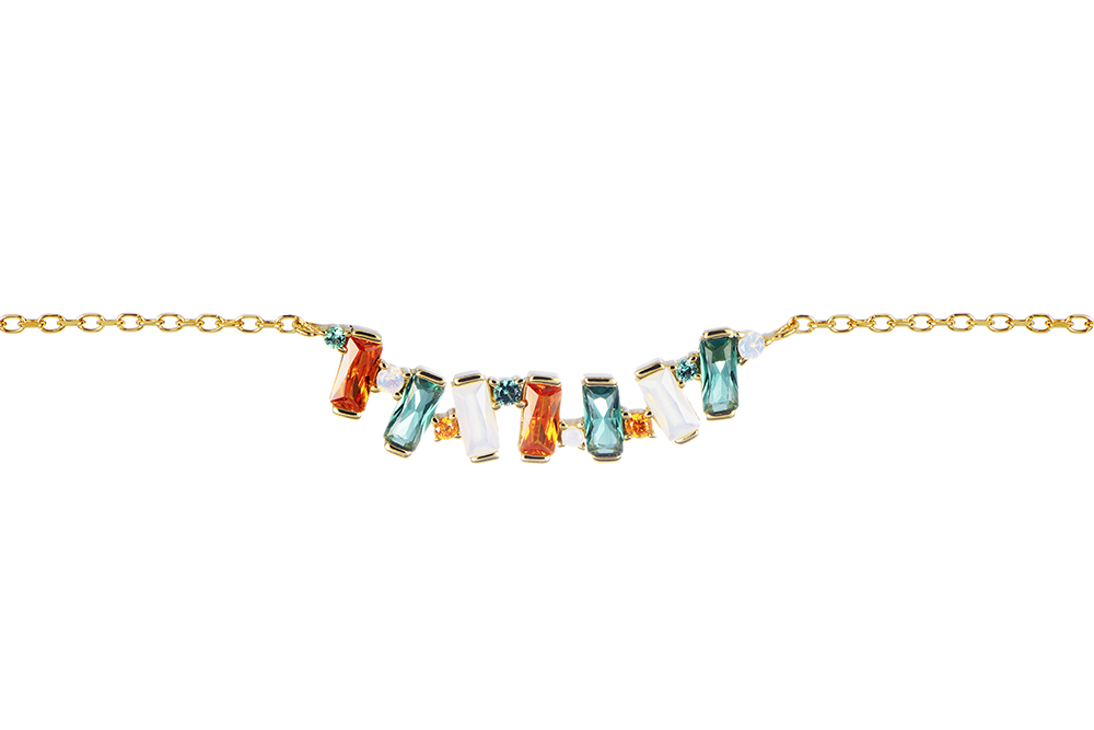 [17091N38E5ZMXDO] Sterling silver zirconia necklace