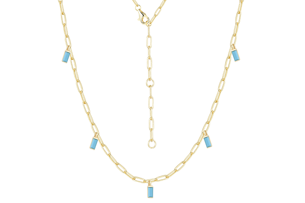 Sterling silver 5x2mm zirconia necklace