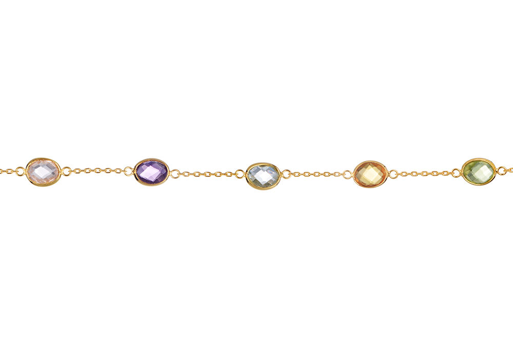 Collar plata 925 piedras semipreciosas 7x10mm peridot citrino amatista cuarzo rosa y blue topaz