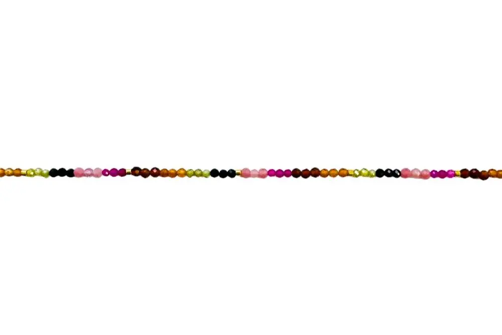 [17269N38E5RMXDO] Sterling silver mix semiprecious stones necklace