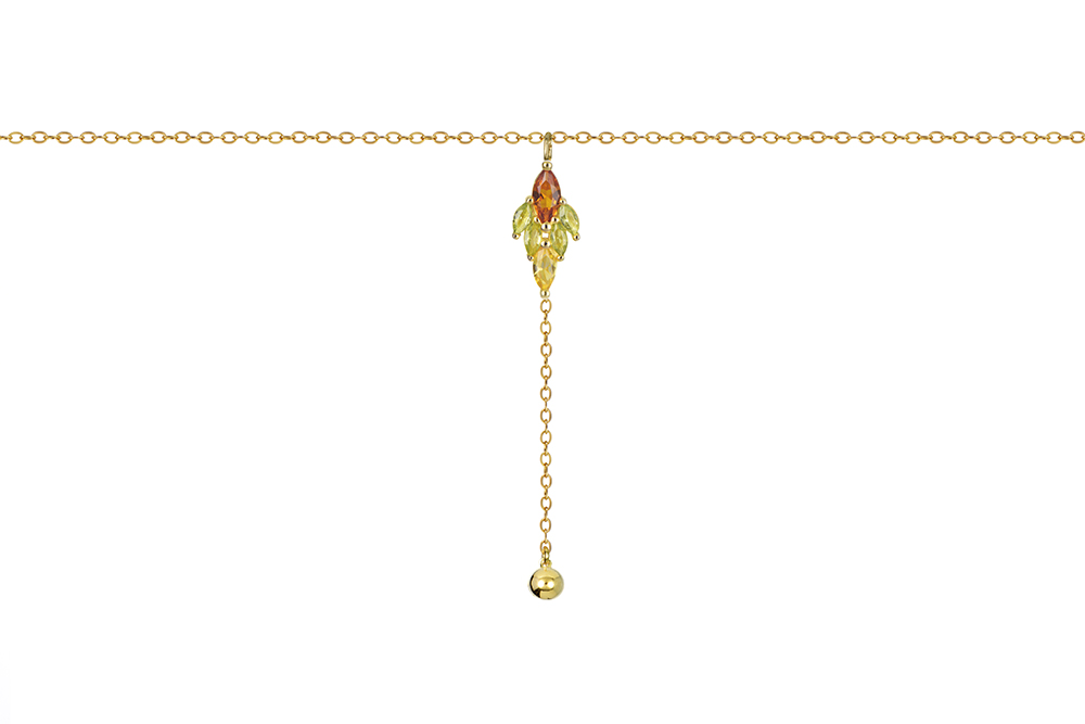 Sterling silver mix zirconia necklace