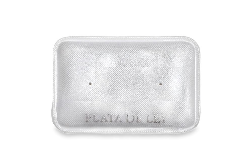 Plastic pads printed "plata de  ley" 30 x 45mm