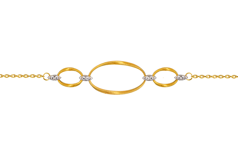 Sterling silver 3d zirconia necklace