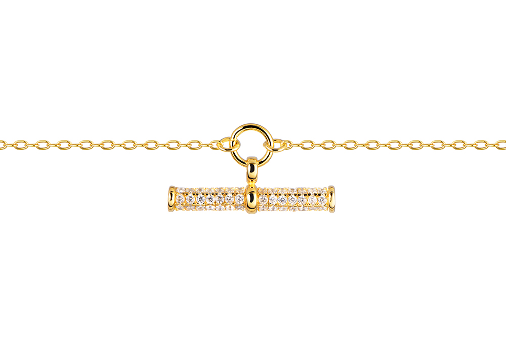 Collar plata 925 t-bar 3x18mm