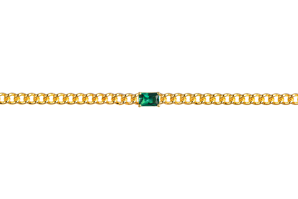 Collar plata 925 6x4 zirconita extensión con bola corredera