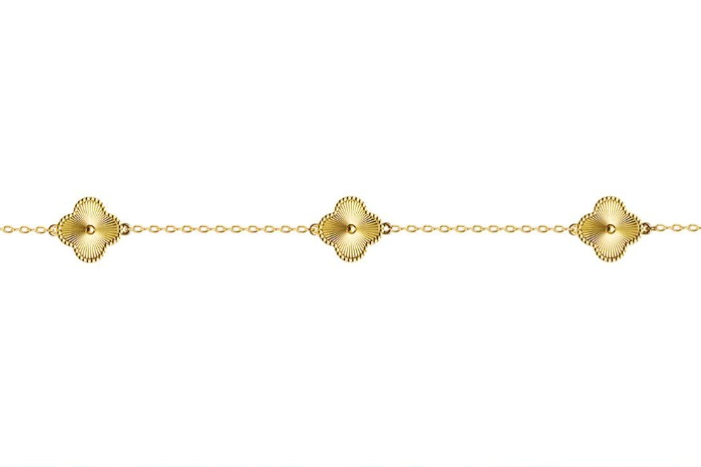 Collar plata 925 tres flores 11x14mm gallonada