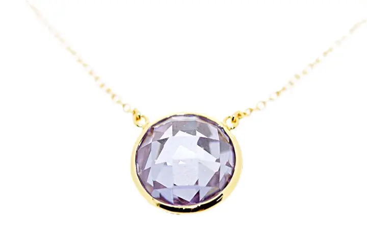 Collar plata baño oro cz 