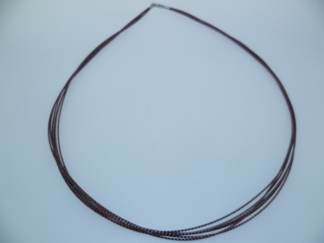 Necklace metallic cordon twisted silver 925 45cm 45cm sterling silver
