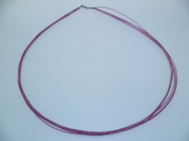 Cordon metalico twisted cierre plata 45 cmm 