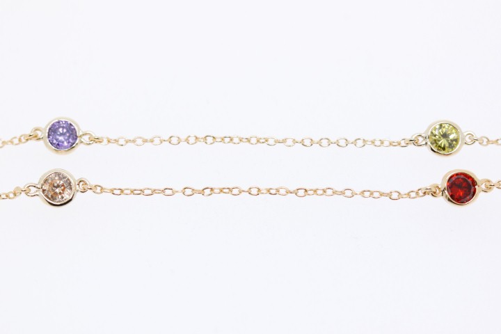 Collar plata lisa cz 