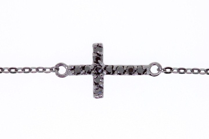 Collar plata  925 cruz cz