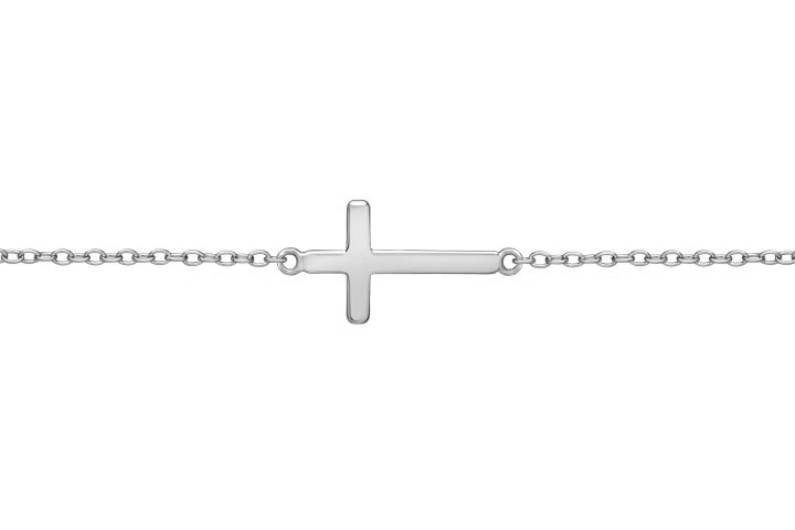 Necklace silver 925 cross 40+5cm sterling silver