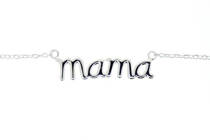 Necklace silver 925 mama 40+5cm sterling silver