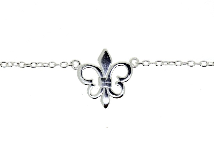 Collar plata 925 flor de lis 