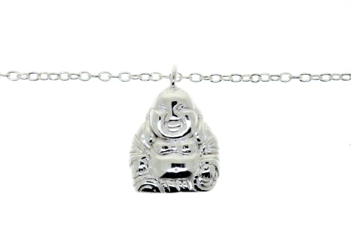 Silver 925 necklace buda 40+5cm sterling silver