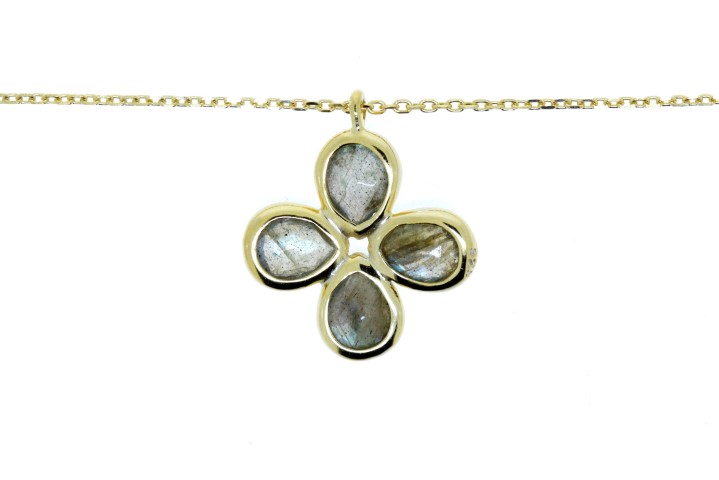 Silver 925 pendant semi precio 40+5cm gold plated