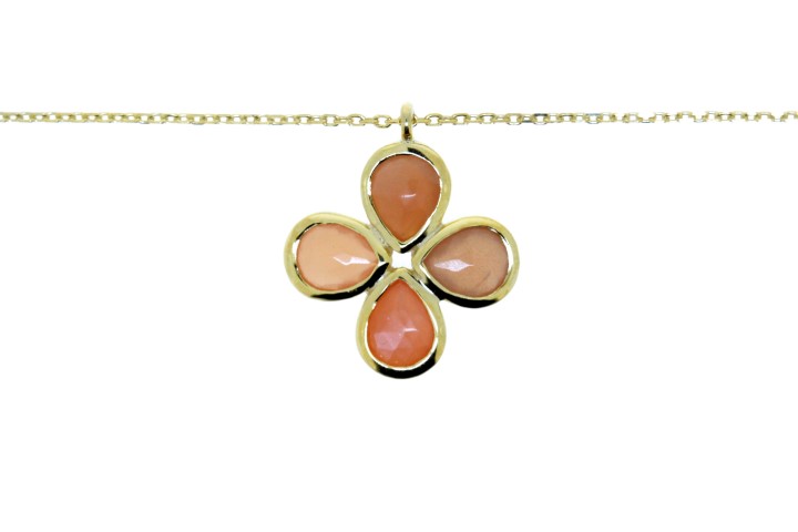 Silver 925 pendant semi precio 40+5cm gold plated
