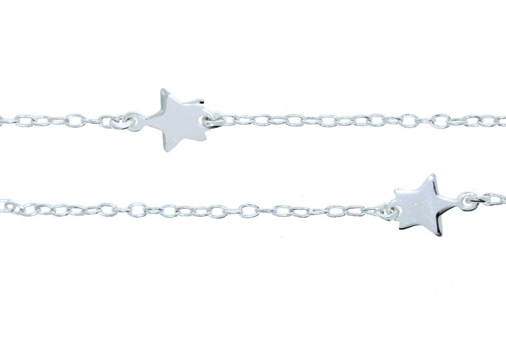 Collar plata 925 estrellas 