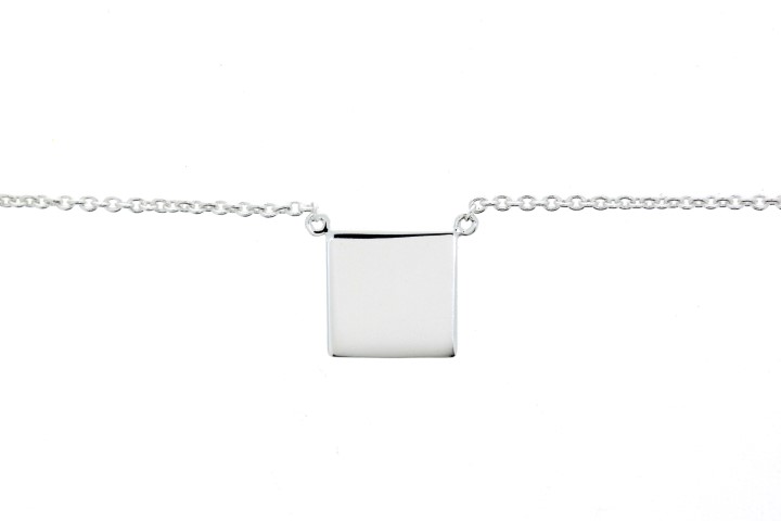 Silver 925 necklace square 40+5cm sterling silver