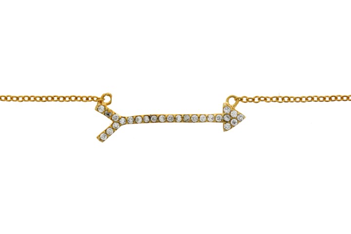 Collar plata 925 zirconita flecha 