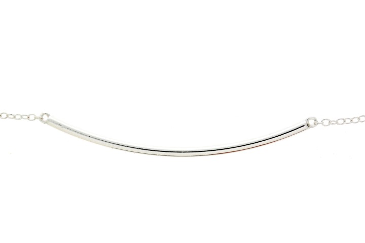 Silver 925 necklace tube bendi 40+5cm sterling silver