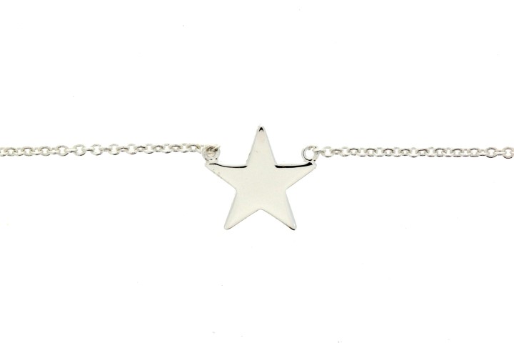 Silver 925 necklace star 40+5cm sterling silver