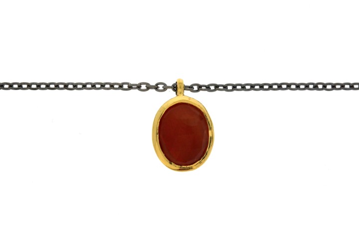 Collar plata 925 piedra semi preciosa 