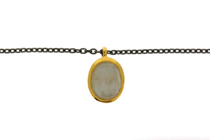 Collar plata 925 piedra semi preciosa 
