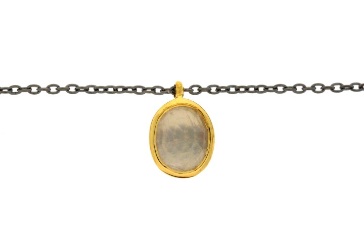 Collar plata 925 piedra semi preciosa 