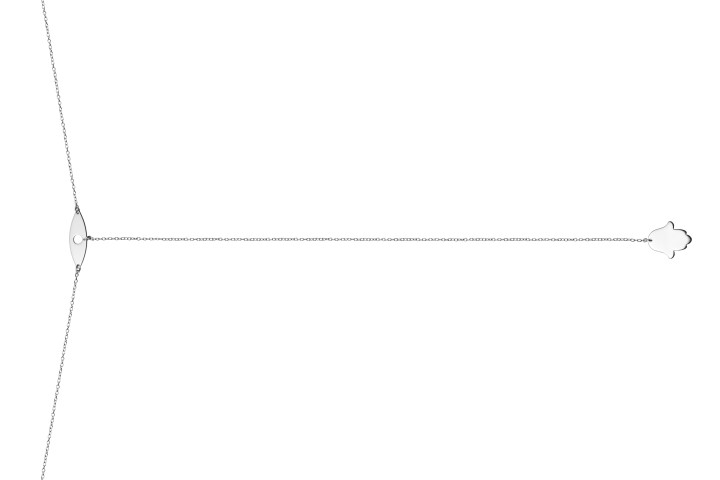 Collar plata 925 ojo turco y mano de fatima 