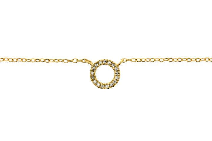 Collar plata 925 con zirconita circulo
