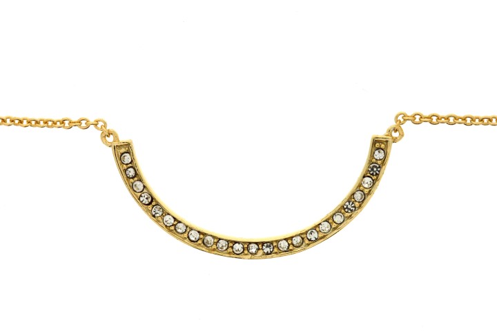 Collar plata 925 con zirconita medio circulo 