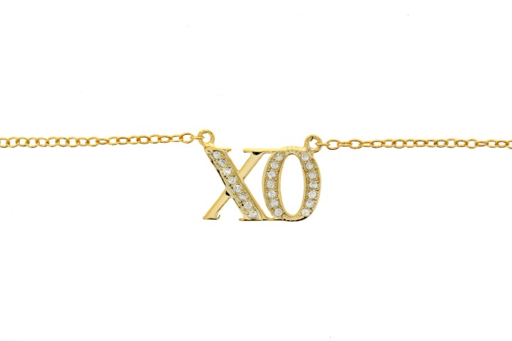 Collar plata 925 con zirconita xo 