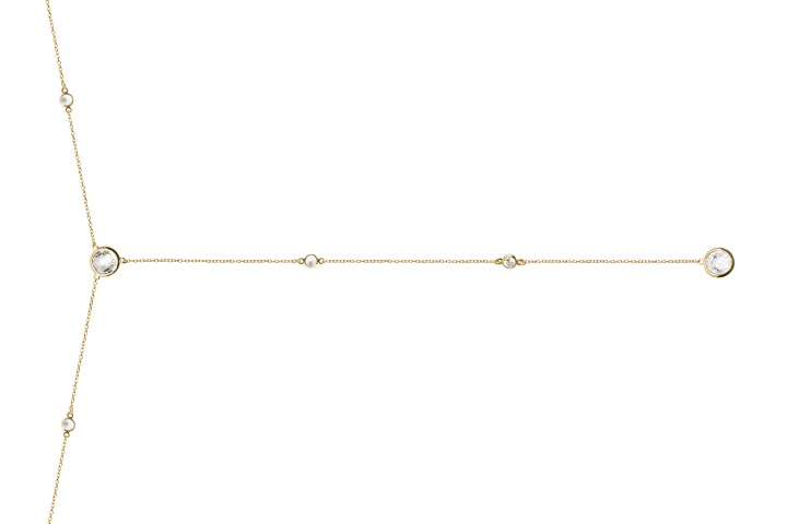 [07871C502ZBL] Silver 925 necklace cz 50cm rhodium (Gold plated)