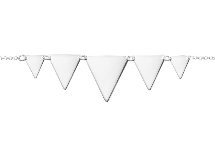 Collar plata 925 triangulos 