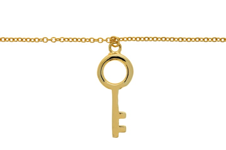 Silver 925 key necklace 40+5cm sterling silver