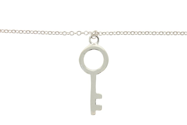 Silver 925 key necklace 40+5cm sterling silver