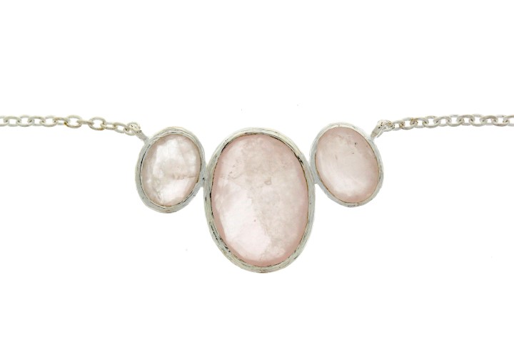 Collar plata 925 piedra semi preciosa 