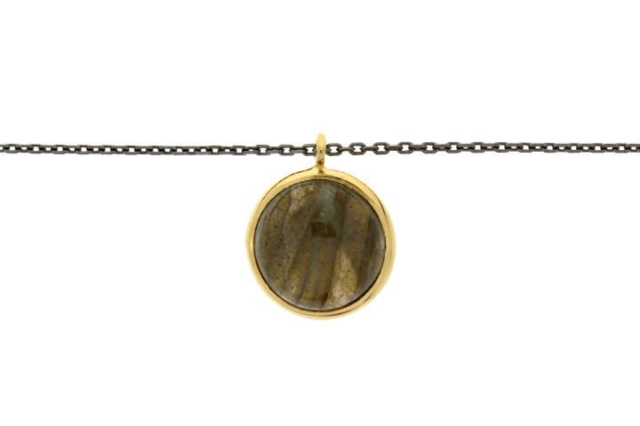 Collar plata 925 piedra semi preciosa 