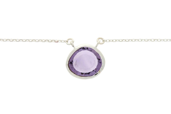 Collar plata 925 piedras semi preciosas 