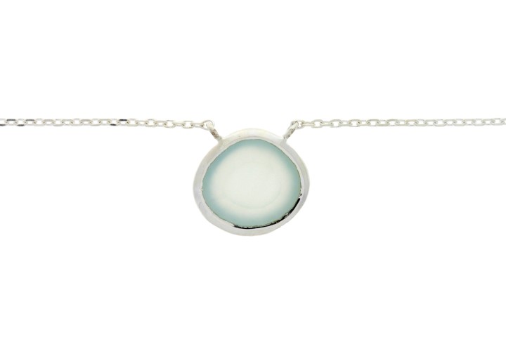 Collar plata 925 piedras semi preciosas 
