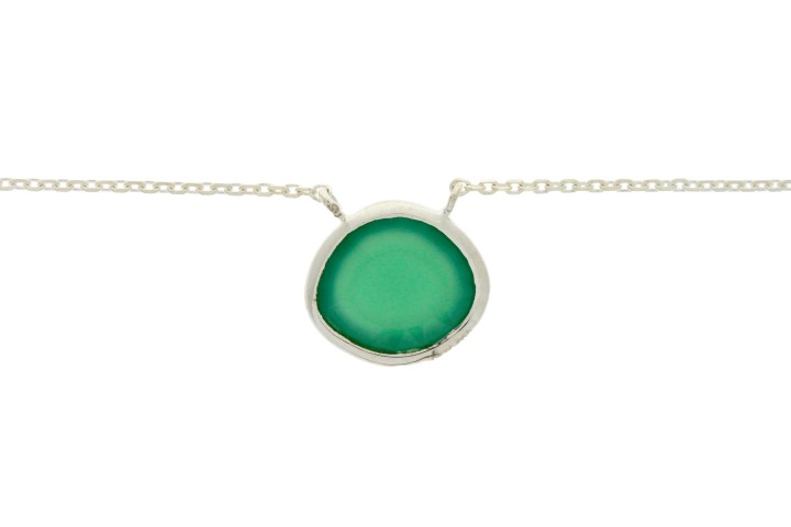 Collar plata 925 piedras semi preciosas 