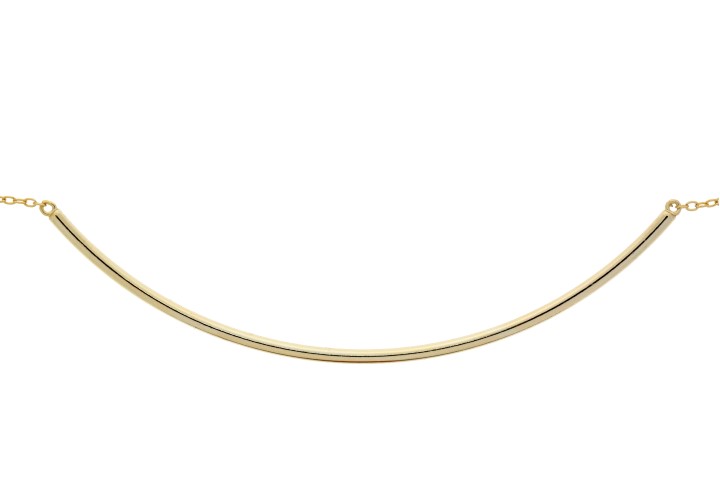 Silver 925 necklace tube bendi 40+5cm sterling silver