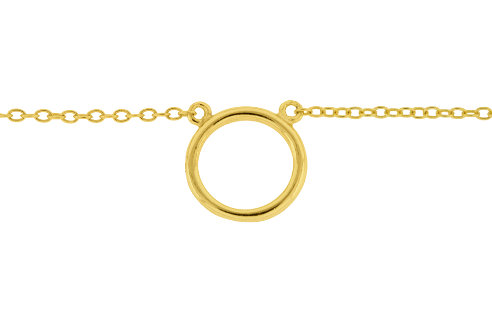 Silver 925 necklace circle 38+5cm sterling silver