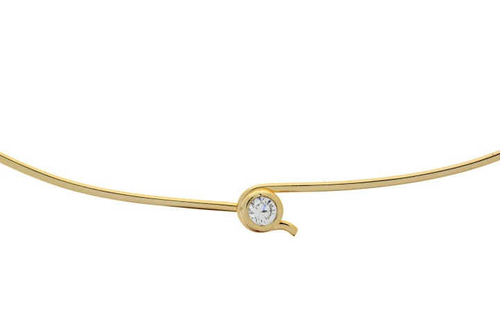 [084170002ZBL] Gargantilla plata 925 con zirconita  (Oro)